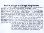 Four college buildings burglarized